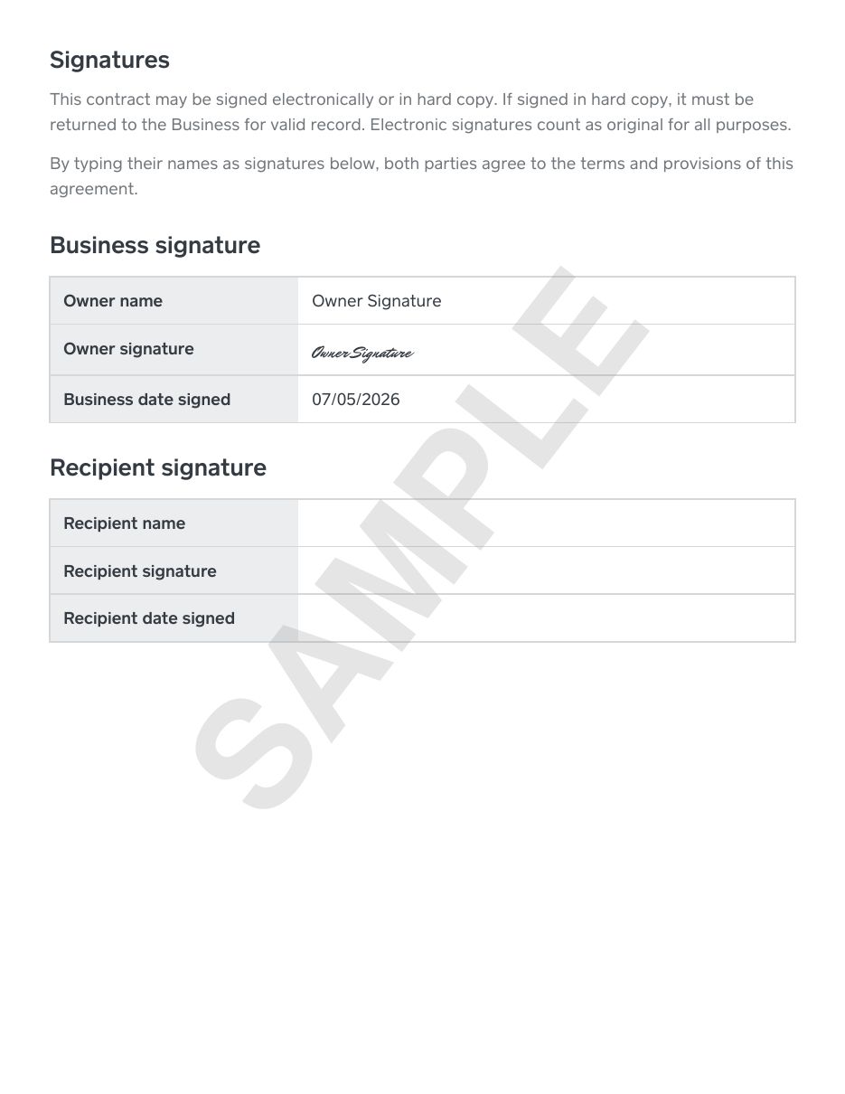 Wig Purchase Agreement sample, page 3 of 3